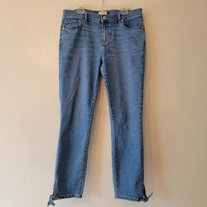 Loft, Skinny Jean with Tie Hem, Size 8